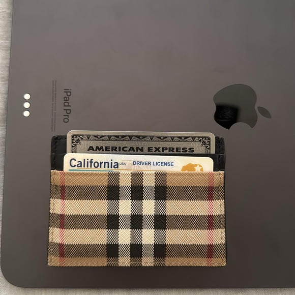 Original Burberry Wallet Leather Card Holder Louis Vuitton Pocket Organizer new - Picture 1 of 7